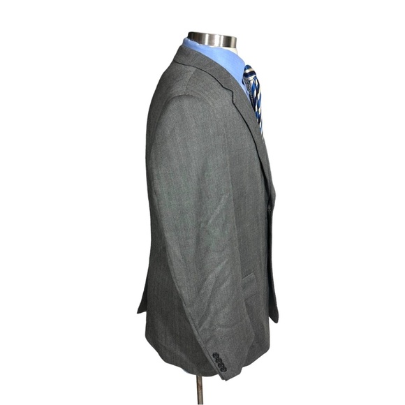 Joesph & Feiss 100% Lambswool Mens Grey & Black Stripe Sports Jackets Size 44L - Picture 8 of 16